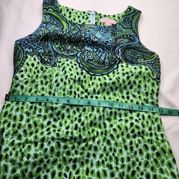 Lilly Pulitzer Green Stephanie Spotcha Shift Dress Womens Size 0 - Picture 7 of 9